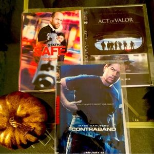 DVD Tapes - SAFE,  ACT OF VALOR,  CONTRABAND.   2012 Tapes 3/$17